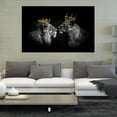 thumbnail image 3 of HFDF Large Lion Wall Art Black and White Lion and Lioness Pictures Wall Decor Modern Animals Posters Lion with the Crown Pictures Prints Art Living Room Office Decor Ready to Hang- 24x20inch Framed, 3 of 6