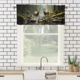 thumbnail image 3 of Forest Deer Rod Pocket Thermal Insulated Curtain Valance Farmhouse Animals Rustic Spring Wildlife Elk Window Treatment Valance Curtains for Bathroom 54 by 18 in, 1 Panel, 3 of 6