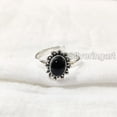 thumbnail image 2 of Natural Black Obsidian Ring, Black Onyx Gemstone Ring, December Birthstone, Adjustable Tiny Ring, Toe Ring, Solid 925 Silver, Womens Bohemian Ring, Christmas, Thanksgiving, Handmade Statement Jewelry, 2 of 9