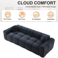 thumbnail image 3 of Aukfa 99" Oversized Cloud Sofa Boneless Couch 4-Seater Tufted Upholstered Sofa for Living Room, 2 Pillows, Corduroy, Black, 3 of 9
