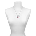 thumbnail image 2 of Delight Jewelry Silvertone Hot Pink Large Cheetah Print Heart She is Clothed in Stength and Dignity Charm Necklace, 20"+3", 2 of 4