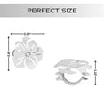 thumbnail image 3 of Evideco French Home Goods Curtain Holdbacks Set of 2 Metal Curtain Tiebacks – Elegant Poppy Flower Design Clip – No Installation Required – White, 3 of 5