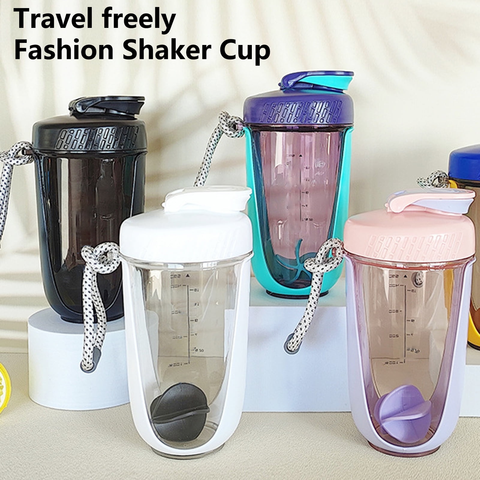 1PC, Shaker Bottle with Shaker Balls Leak Proof Drink Shaker