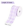 thumbnail image 2 of Plaid Check Ribbon, Wired Edge Gingham Ribbon for Gift Wrapping, DIY, Christmas Decoration and Bow Craft Lavender Purple / 2.5 Inch x 10 Yards, 2 of 6