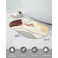 thumbnail image 5 of Mid Century Modern Diatomaceous Earth Bath Mat - Abstract Boho Rubber Non Slip Quick Dry Super Absorbent Washable Aesthetic Art Bathroom Rugs Fit Under Door（Oval,35×24 inch）, 5 of 5