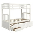 thumbnail image 6 of Harper & Bright Designs Twin Bunk Bed with Ladder, Safety Rail, Twin Trundle Bed with 3 Drawers for Bedroom, 6 of 7