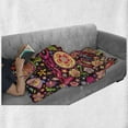thumbnail image 5 of Groovy Soft Flannel Fleece Throw Blanket, Hippie Colorful Paisley Leaves Music Keys Typography Idealism Historic Revolution, Cozy Plush for Indoor and Outdoor Use, 50" x 60", Multicolor, by Ambesonne, 5 of 5