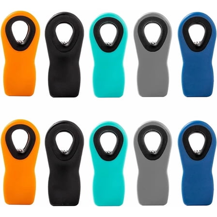 Deally Chip Clips Bag Clips Magnetic Bread Bag Food Package with Silicone Textured Mouth, 10 Pieces in 5 Colors