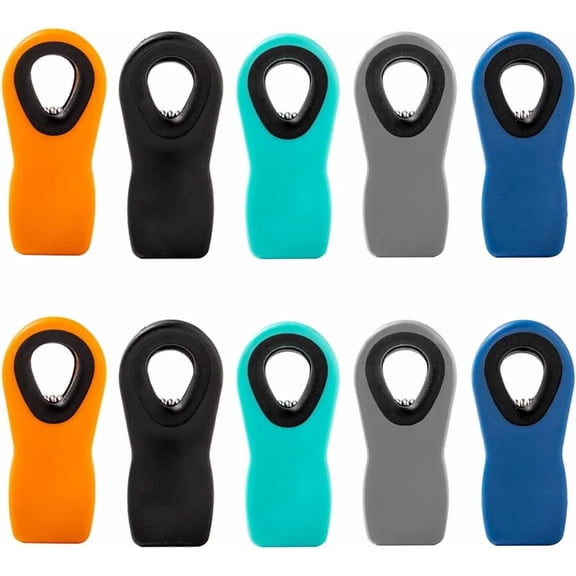 Deally Chip Clips Bag Clips Magnetic Bread Bag Food Package with Silicone Textured Mouth, 10 Pieces in 5 Colors