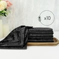 thumbnail image 3 of Your Chair Covers - Crushed Velvet Napkins Black 20 in. (10 Pack) Reusable and washable, 3 of 5