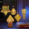 thumbnail image 4 of SHANJIA 2 Pack 3D Firework Bulb, LED Bulb E27 AC 85-220V 4W G95 Retro Edison Starry Light Bulb for Holiday Christmas Decoration ﻿, 4 of 9