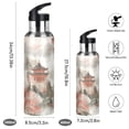 thumbnail image 2 of Yayeee 33oz Insulated Water Bottle Double Wall Stainless Steel with Flip Straw Lid, Red Mountain Pattern, 2 of 7