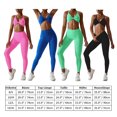 thumbnail image 3 of IBTOM CASTLE Workout Sets for Women 2 Piece Twist Front Halter Sports Bras High Waist Biker Full-Length Leggings Exercise Gym Yoga Outfit M Z-Black, 3 of 7