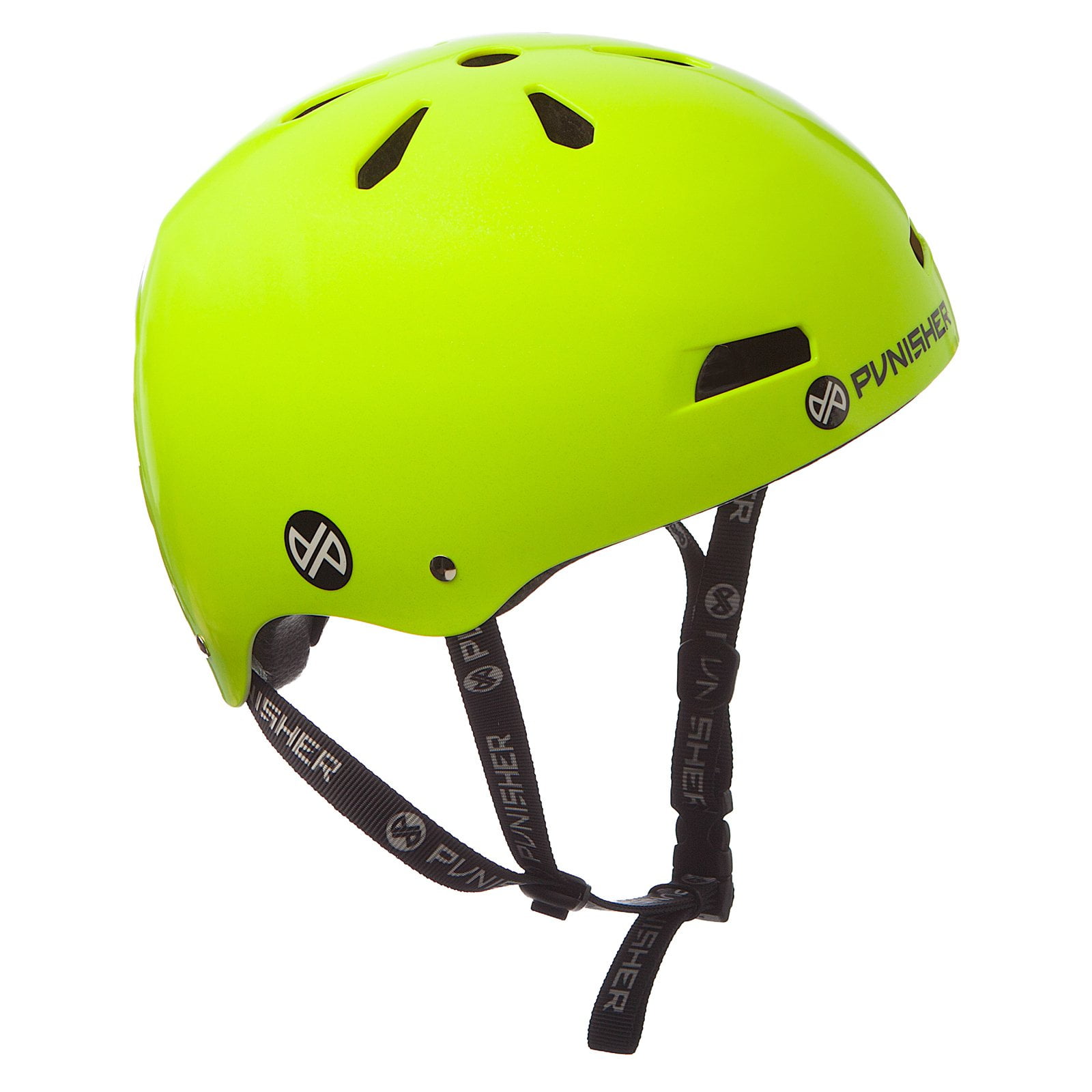 Punisher Skateboards Premium Youth 13-vent Bright Neon Yellow Dual Safety Certified BMX Bike and Skateboard Helmet, Size... by Punisher Skateboards