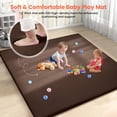 thumbnail image 2 of babyeap Baby Play Mat,50"x50" Playpen Mat,1.3" Extra Thick Crawling Mat for Floor Cushion,Removable Washable Cover Playmat for Babies Toddlers Infant,Brown, 2 of 7