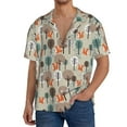 thumbnail image 3 of Xecao offers the Squirrels and Trees for Men's Casual Short-sleeved Shirt, a button-up collared shirt with a pocket, perfect for beach vacations and yacht travel in the X-Large size., 3 of 7