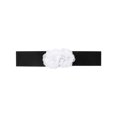 thumbnail image 1 of Cinturón Elástico Ancho para Mujeres INSPIRE CHIC, Corsé Estirable de Doble Flor Grande, Elegante y Casual para Vestido 68x6cm/26.8x2.4 pulgadas (LxA) Blanco, 1 of 6