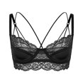 thumbnail image 1 of New French Style Ultra-Thin Floral Lace Underwear Unlined Multi-Shoulder Straps Bra, 1 of 5