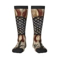 thumbnail image 2 of Picia Women Crew Soft Moisture-wicking Socks USA Sunflower Flag Pattern Design Cotton Socks, One Size fit All, 2 of 9