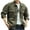 Green, variant on Men's Denim Jacket Vintage Short Sleeve Shirt Cotton Casual Set Workwear Shirt Distressed Denim Jacket Button Up Collar Shirt Sizes M-4XL