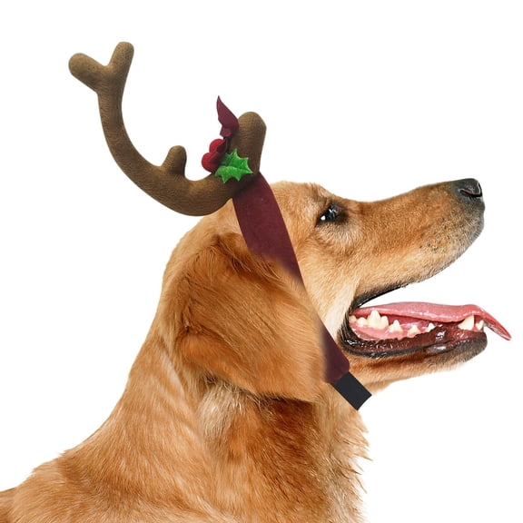Deer Antler Headband,Reindeer Dog Costume for Halloween Christmas Gift