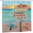thumbnail image 5 of Sea Turtle Shower Curtain Nautical Beach Ocean Bathroom Decor Shower Curtain Fabric Polyester Waterproof with Plastic Hooks 72" X 72", 5 of 6