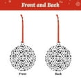 thumbnail image 2 of Cauagu Black Footprints Pattern Acrylic Christmas Pendant,1-Pack Christmas Ornaments Xmas Tree Decor Christmas Décor with Ribbon Cute Tree Hanging for Party Favors-Round Shape, 2 of 7