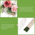 thumbnail image 3 of Artificial Flowers Bouquet Romantic Wedding Small Bridal Bouquet Home Office Bouquet Table Decor, 3 of 3