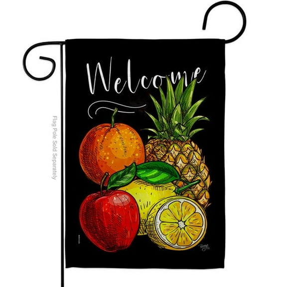 Breeze Decor G167067-BO Fruit Party Food 13 x 18.5 in. Double-Sided Decorative Vertical Garden Flags for House Decoration Banner Yard Gift