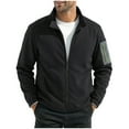 thumbnail image 3 of Txeol Mens Big and Tall Fleece Jackets Fuzzy Lined Winter Warm Coat Workout Athletic Outerwear with Pockets 2025,Black,XXXL, 3 of 7
