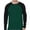 04# Green, variant on Huankd Men's Long Sleeve Shirt Fall Crewneck Color Block Loose Fit T Shirts Casual Pullover Tees Brown L