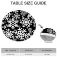 thumbnail image 6 of Black Christmas Snowflake Pattern Round Fitted Tablecloth with Elastic Edge,Dining Table Cover Waterproof,Outdoor Round Tablecloth for Camping,Dining,Indoor and Outdoor, 6 of 7