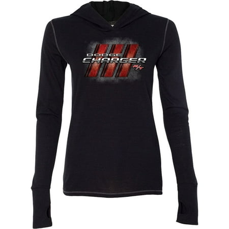 Doggie Sweatshirt - Ladies Dodge Charger R/T Logo Hoodie Tee - Black, LG