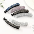 thumbnail image 2 of Comfortable Banana Clip Rhinestones Beads Styling Hairpieces Hairpin Headwear for Creating Different Hairstyles Easily, 2 of 9