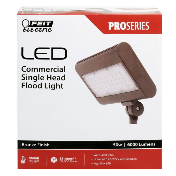 FEIT Electric Switch Hardwired LED Bronze Floodlight