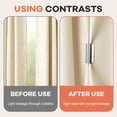 thumbnail image 3 of Fountwell Magnetic Curtain Clips – Hold Curtains Closed, Detachable Buckle, No Drill, Privacy Protection for Indoor & Outdoor Patio Curtains, 3 of 10