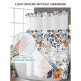 thumbnail image 4 of No Hook Cloth Fabric Shower Curtain with Snap in Liner, Blue Pumpkin Fall Waterproof Shower Curtains Set with See Through Top Window, Thanksgiving Eucalyptus Leaves Gray Wooden Bath Curtains 36"x72", 4 of 6