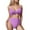 Purple, variant on ZQUUVOU Women's Bikini Set Tummy Control Slim Swimsuit Set (Purple,S)