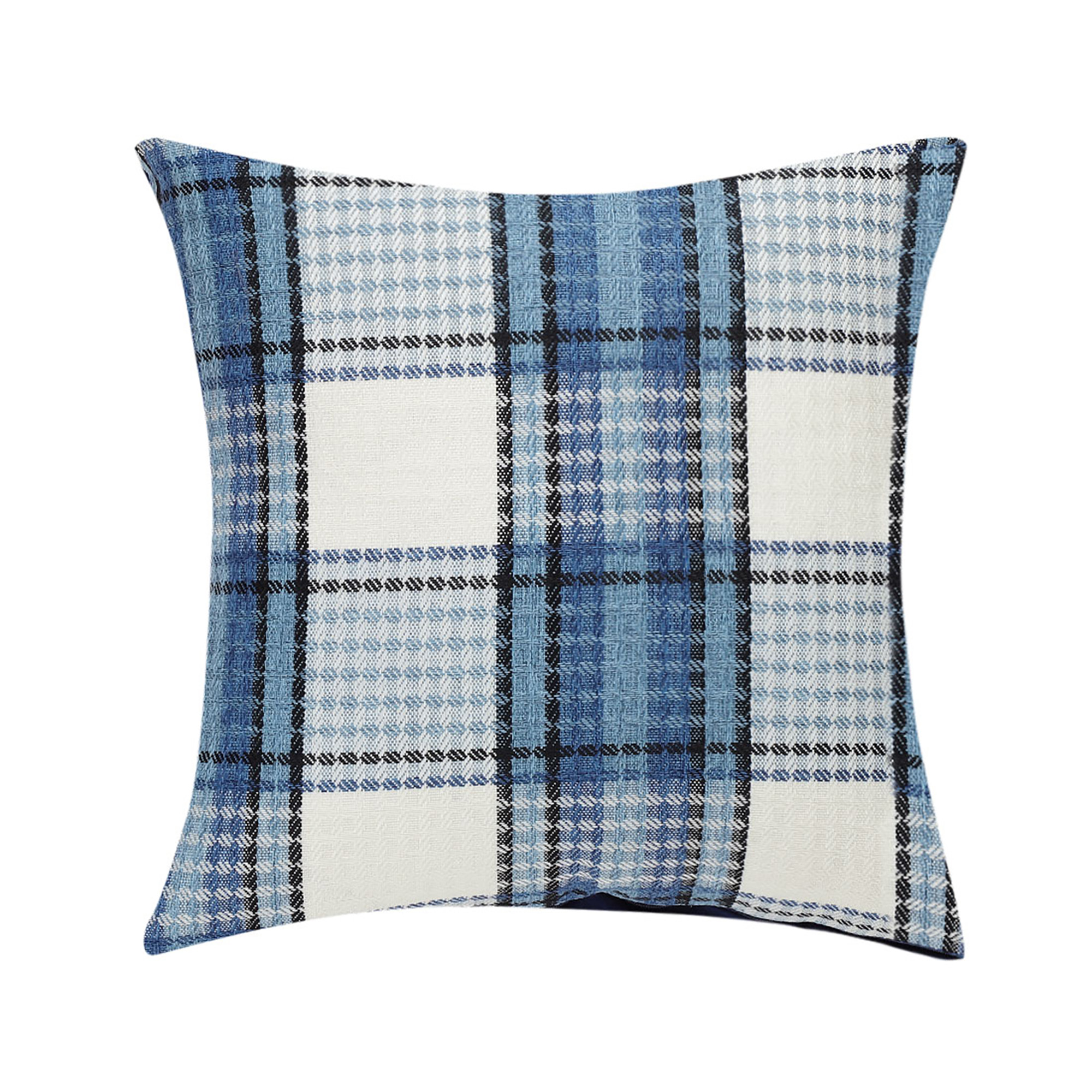 Linen Decorative Throw Pillow Cover Farmhouse Decor Buffalo Checkers Plaid Cushion Cover