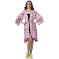 thumbnail image 3 of Moomaya Moss Georgette Printed Shrug Beach Cloth 3/4 Sleeve Cardigans For Women, 3 of 6