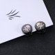 thumbnail image 4 of EeaseMX 2 pendientes magnéticos de acero de titanio de 1 x 1 cm con diseño de calavera, tipo B (negros), 4 of 8