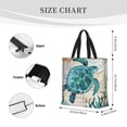 thumbnail image 3 of Hirioo Watercolor Sea Turtle for Tote Bag for Women, Quilted Shoulder Bag with Zipper, Large Capacity Handbags for Casual, Travel, Work, 3 of 7