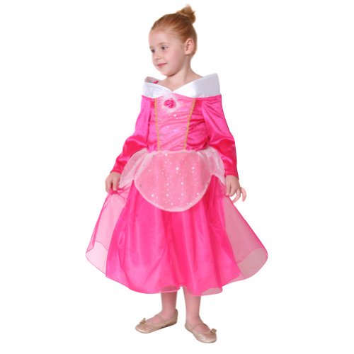 StoryBook Wishes - Vestido de la bella durmiente de color rosa intenso (elija el tamaño) (4/6, rosa fuerte) StoryBook Wishes LYSB00CD5VKWC-TOYS