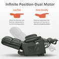 thumbnail image 4 of MCombo Large Lay Flat Dual Motor Power Lift Recliner for Big and Tall Elderly, Faux Leather(Grey), 4 of 11