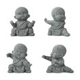 thumbnail image 3 of 4 piezas de estatua de monje pequeño, estatua de Buda, coleccionable, figura de monje, decoración de piedra arenisca, decoración Feng Shui para sala, 3 of 8