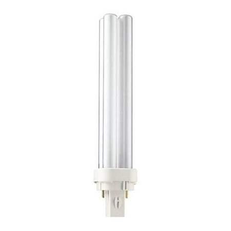 

Philips Lighting 383216 PL-C Linear Compact Fluorescent Lamp 26.5 Watt 2-Pin G24d-3 Base 1800 Lumens 82 CRI 2700K Incandescent White Alto