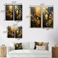thumbnail image 4 of Designart "Gold Grey Industrial gracefulness II" Abstract Collages Wall Art Set Of 2 - Gold Abstract Canvas Set For Living Room Decor, 4 of 7
