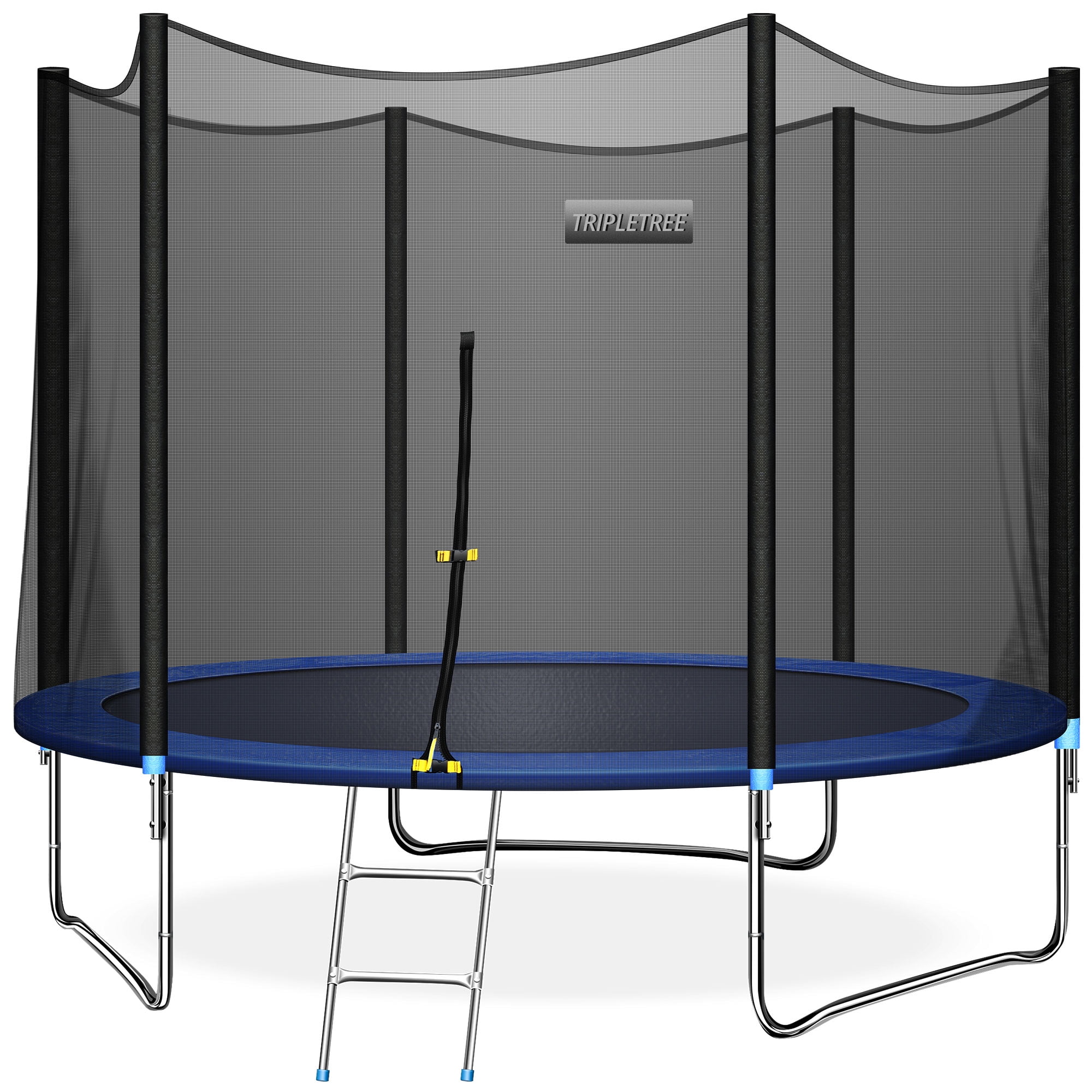 10 FT Trampoline with Safety Enclosure Net, Exercise Trampoline for