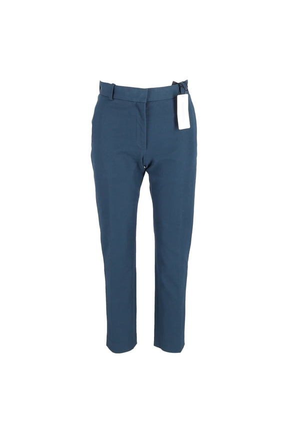Pre-Owned Joseph Eliston Gabardine Stretch Pants in Blue Viscose