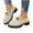 #033-White, variant on Wowcloth Women's Fashion Casual Loafers – Suede Round Toe with Chunky Heel & Platform Mid Heel Design in Retro Style